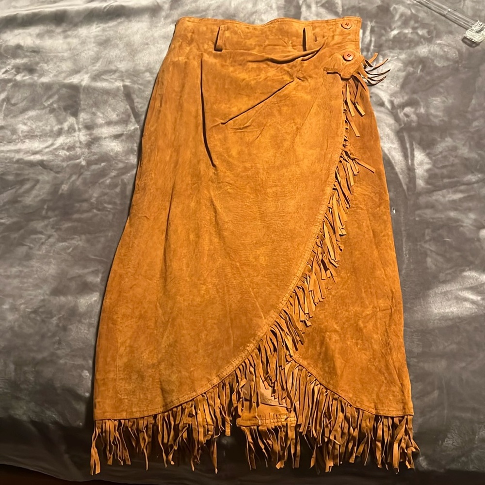 Cashé vintage leather skirt